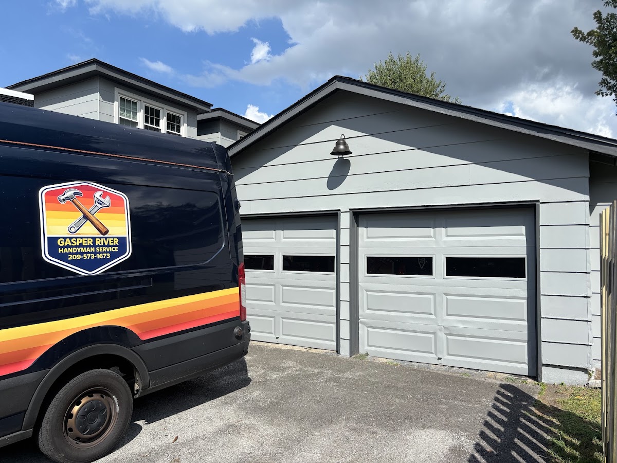 Gasper River Handyman Service work van at a job